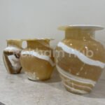 طقم مزهريات الابستر طبيعي متدرج المقاس