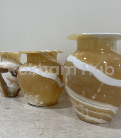 طقم مزهريات الابستر طبيعي متدرج المقاس